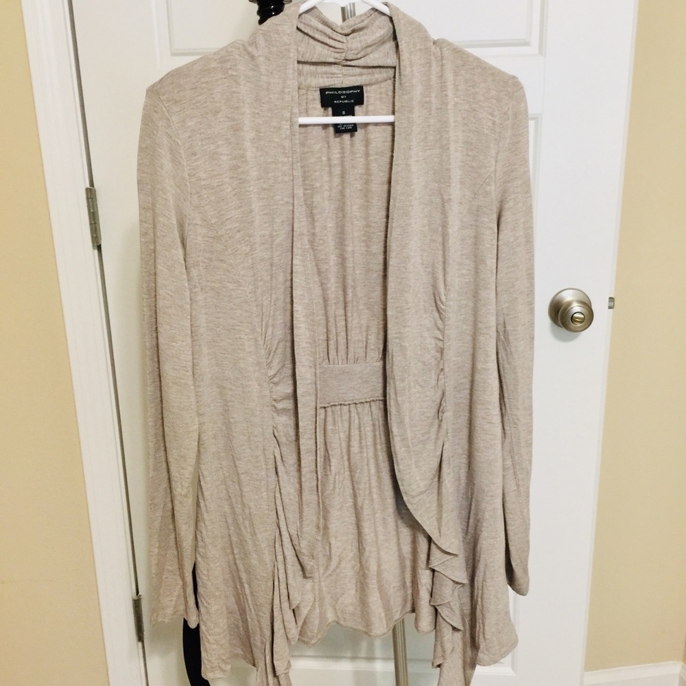 Philosophy oatmeal cardigan